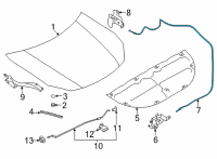 OEM 2022 Toyota GR86 Release Cable Diagram - SU003-09182