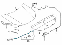 OEM Toyota GR86 Support Rod Diagram - SU003-09176