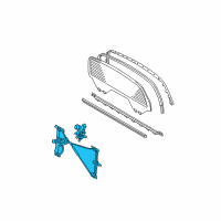 OEM 2020 Toyota Tundra Window Regulator Diagram - 69850-0C050