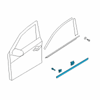 OEM Hyundai Tucson Garnish Assembly-Front Door Side, LH Diagram - 87721-D3000-CA