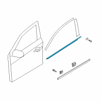 OEM 2021 Hyundai Tucson Weatherstrip Assembly-Front Door Belt Outside LH Diagram - 82210-D3001