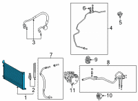 OEM 2020 Toyota Highlander Condenser Diagram - 884A0-08010