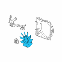 OEM 2004 Cadillac SRX Fan Blade Diagram - 25750925