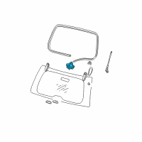 OEM 2003 Jeep Grand Cherokee Liftgate Glass Latch Diagram - 55136740AB