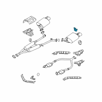 OEM Infiniti M37 Mounting-Exhaust, Rubber Diagram - 20651-7W000