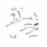 OEM 2011 Infiniti M56 INSULATOR Heat, Front Tube Upper Diagram - 20516-1MC2A