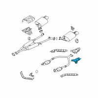 OEM Infiniti Q70 INSULATOR-Heat Exhaust Tube Front Lower Diagram - 20511-1MC2A