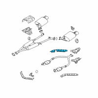 OEM Infiniti M56 INSULATOR Heat, Front Tube Upper Diagram - 20516-1MC0A