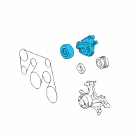 OEM Toyota Land Cruiser Serpentine Tensioner Diagram - 16620-0W101