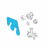 OEM 2005 Lexus SC430 Fan & Alternator V Belt Diagram - 90916-02584