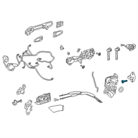 OEM 2019 Toyota Sequoia Lock Assembly Bolt Diagram - 90148-A0022