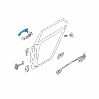 OEM 2010 Kia Rondo Rear Door Outside Handle Assembly Diagram - 836501D000