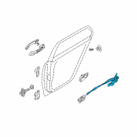 OEM 2010 Kia Rondo Rear Door Latch Assembly, Right Diagram - 814201D010