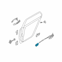 OEM 2008 Kia Rondo Door Inside Handle Assembly, Left Diagram - 826101D020