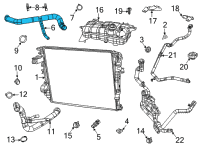 OEM 2021 Ram 1500 Radiator Inlet Diagram - 68268588AC