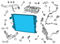 OEM 2020 Ram 1500 Engine Cooling Radiator Diagram - 68268607AA