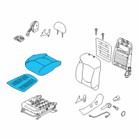 OEM 2013 Kia Forte Cushion Assembly-Front Seat Diagram - 881001M031AFU