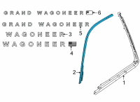 OEM 2022 Jeep Wagoneer APPLIQUE-DAY LIGHT OPENING Diagram - 68406314AC