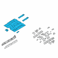 OEM 2014 Ford Edge Front Floor Pan Diagram - BT4Z-7811141-A