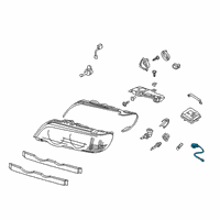 OEM 2002 BMW X5 Bulb Socket, Turn Indicator With Cable Diagram - 63-12-6-933-363