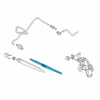 OEM 2015 Kia Sedona Rear Windshield Wiper Blade Assembly Diagram - 988502W000
