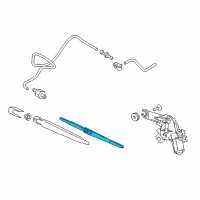 OEM 2018 Kia Sedona Rear Windshield Wiper Blade Assembly Diagram - 988502W000