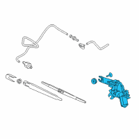 OEM 2019 Kia Sedona Rear Wiper Motor & Linkage Assembly Diagram - 98700A9000