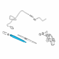 OEM Hyundai Santa Fe Sport Rear Wiper Arm Assembly Diagram - 98811-2W000