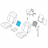 OEM Infiniti Heater Unit Front Seat Back Diagram - 87685-6JD0A