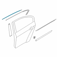 OEM 2015 Kia K900 MOULDING-Rear Door Opening WEATHERSTRIP Diagram - 831353T000