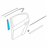 OEM 2016 Kia K900 GARNISH Assembly-Rear Door F Diagram - 832503T000KWK