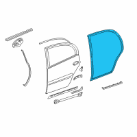OEM Cadillac Surround Weatherstrip Diagram - 25721149
