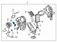 OEM Chevrolet Suburban Temperature Door Actuator Diagram - 13547357