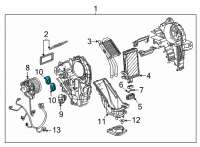 OEM Cadillac Escalade ESV Temperature Door Actuator Diagram - 13547357