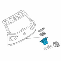 OEM 2020 BMW i3 Trunk Lid Lock Diagram - 51-24-7-248-075