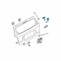 OEM 2001 Ford Escape Cylinder & Keys Diagram - YL8Z-7843432-AB