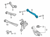 OEM Acura TLX Arm, Rear Control Diagram - 52340-TGV-A01