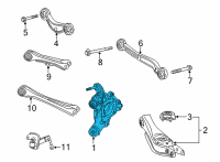 OEM Acura TLX Knuckle, Right Rear Diagram - 52210-TGY-A01