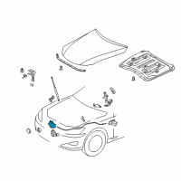 OEM 2012 Lexus IS350 Hood Lock Assembly Diagram - 53510-53061
