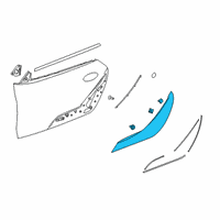 OEM Toyota GR Supra Lower Molding Diagram - 75732-WAA01