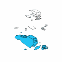 OEM 2004 Toyota Matrix Console Assembly Diagram - 58910-AG010-B0