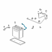 OEM 2001 Honda Insight Cable Assembly, Battery Ground Diagram - 32600-S3Y-A00