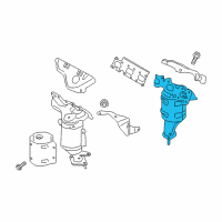 OEM 2018 Lincoln MKX Manifold With Converter Diagram - F2GZ-5G232-B