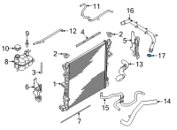 OEM Lincoln Aviator Water Pipe O-Ring Diagram - L1MZ-8527-A