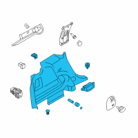 OEM 2012 Lincoln MKX Quarter Trim Panel Diagram - BA1Z-7831013-BA