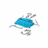 OEM 2005 BMW 325Ci Left Headlight Diagram - 63-12-6-935-725