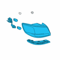 OEM 2015 Chevrolet SS Tail Lamp Assembly Diagram - 92286217
