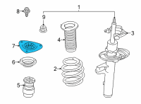 OEM Nissan Rogue INSULATOR Assembly-STRUT Mounting Diagram - 54320-6RA0A