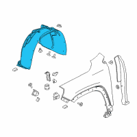 OEM 2018 GMC Terrain Fender Liner Diagram - 23462425