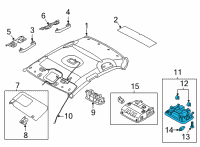 OEM 2021 Hyundai Elantra Lamp Assembly-Room Diagram - 92850-AB000-TVN